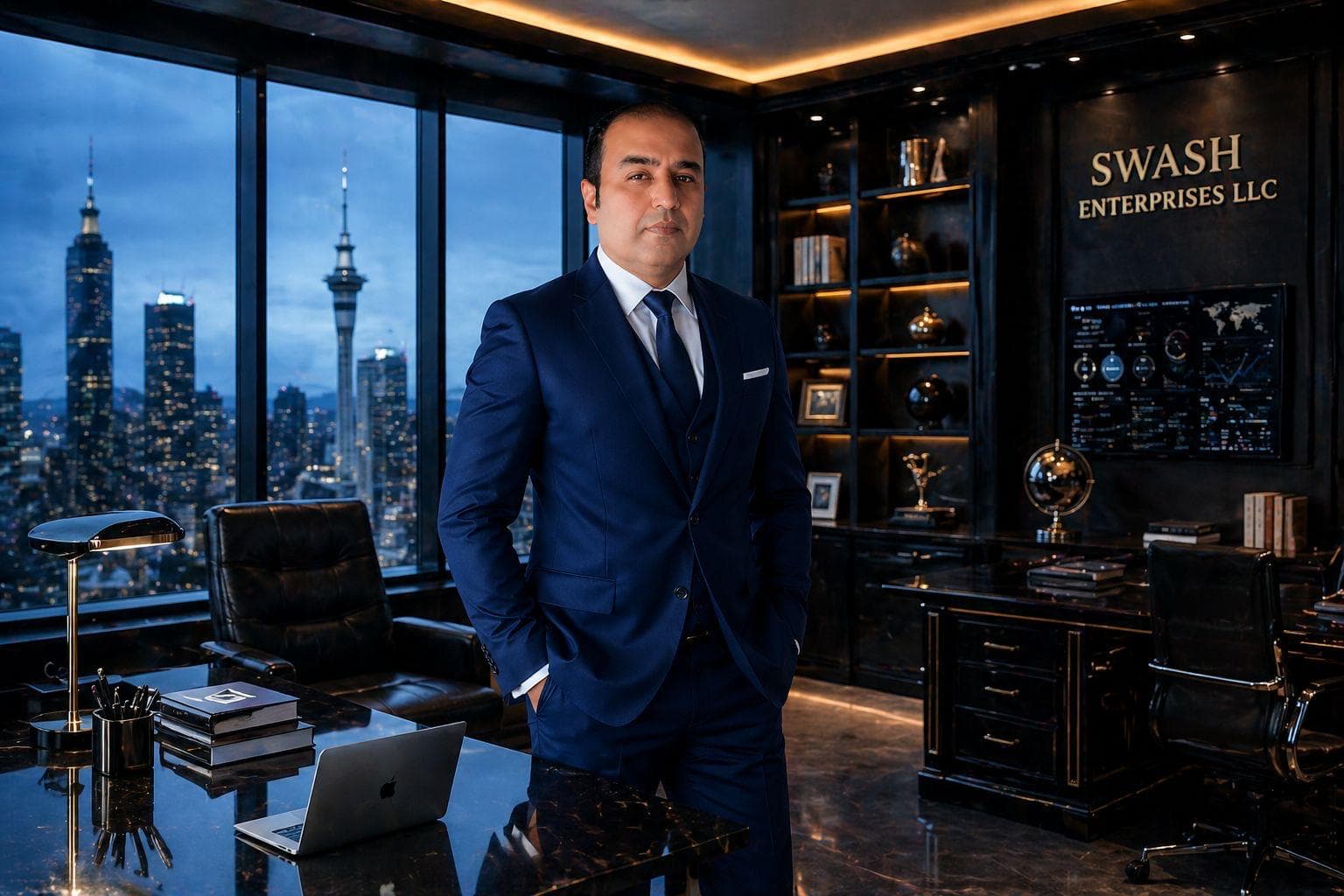 Waqar Abro, founder and CEO of Swashi, in the Swash Enterprises office