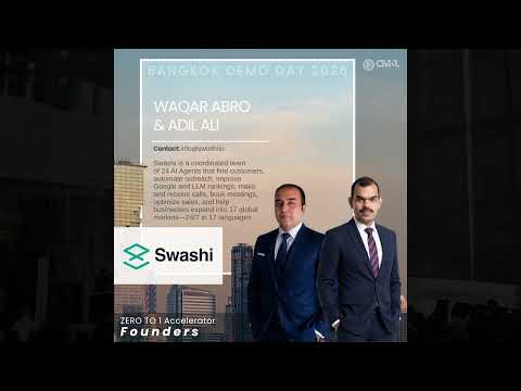 Swashi Live Pitch on Stage — Bangkok Demo Day